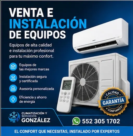Venta e instalación profesional de equipos de aire acondicionado